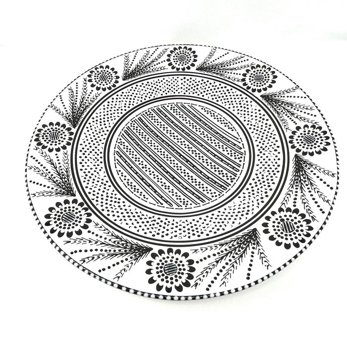 Potters Large Open Black & White Bowl