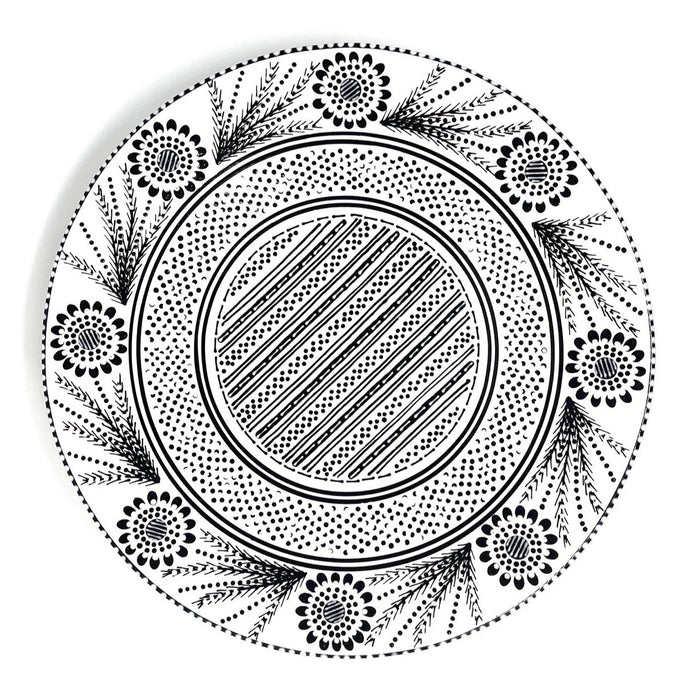 Potters Large Open Black & White Bowl