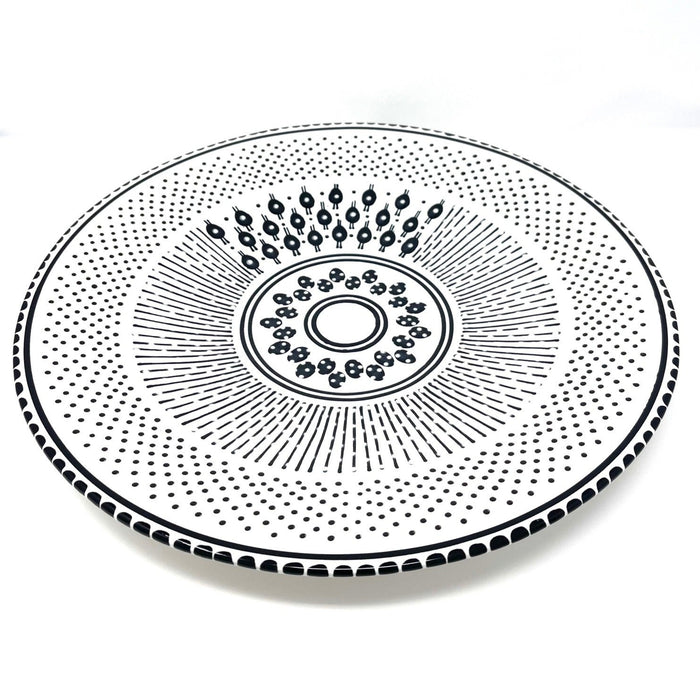 Potters Large Open Black & White Bowl