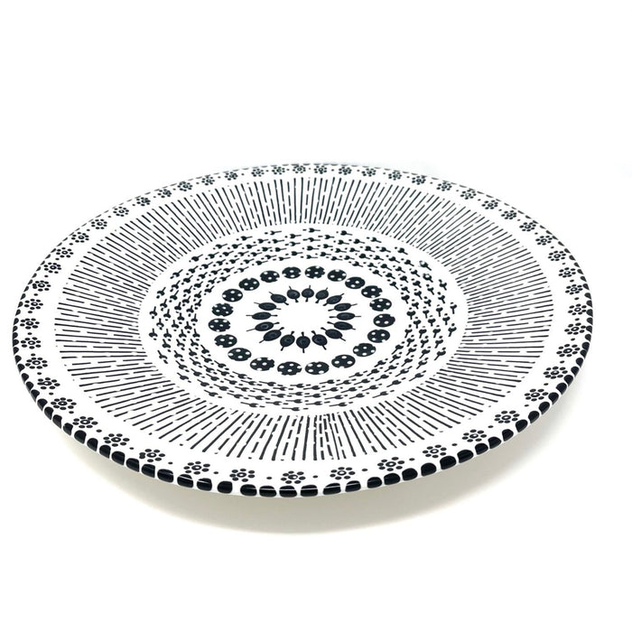 Potters Large Open Black & White Bowl