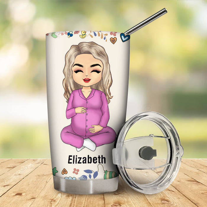 Pregnant Mom To Be - Personalized Custom Tumbler - Pregnancy Gift For Mother