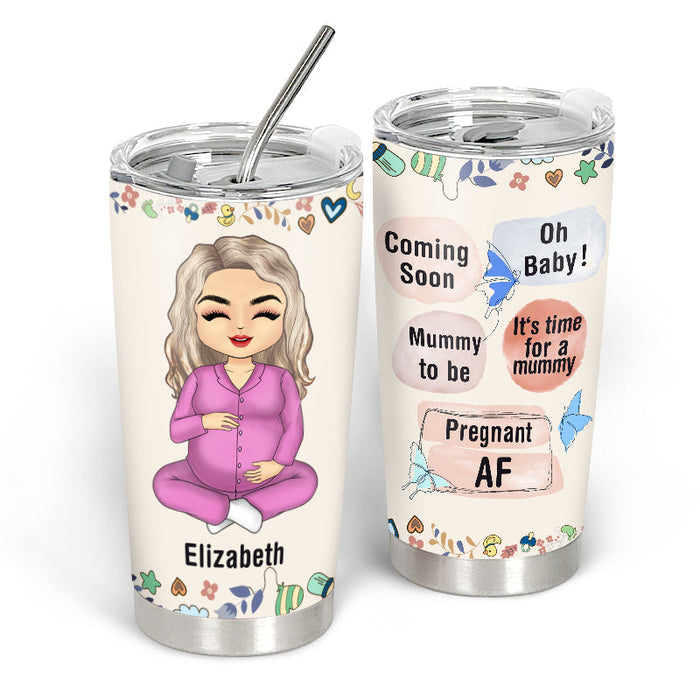 Pregnant Mom To Be - Personalized Custom Tumbler - Pregnancy Gift For Mother
