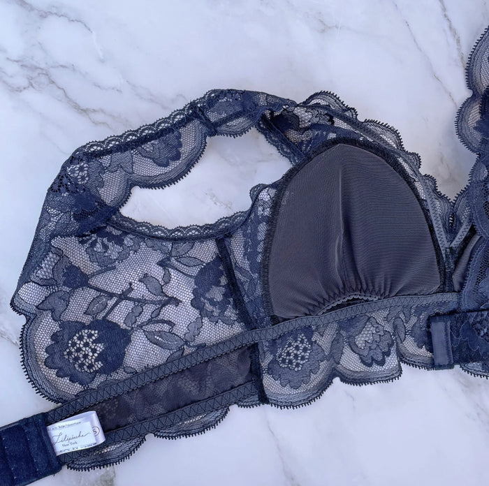 Protea Long Bralette | Navy