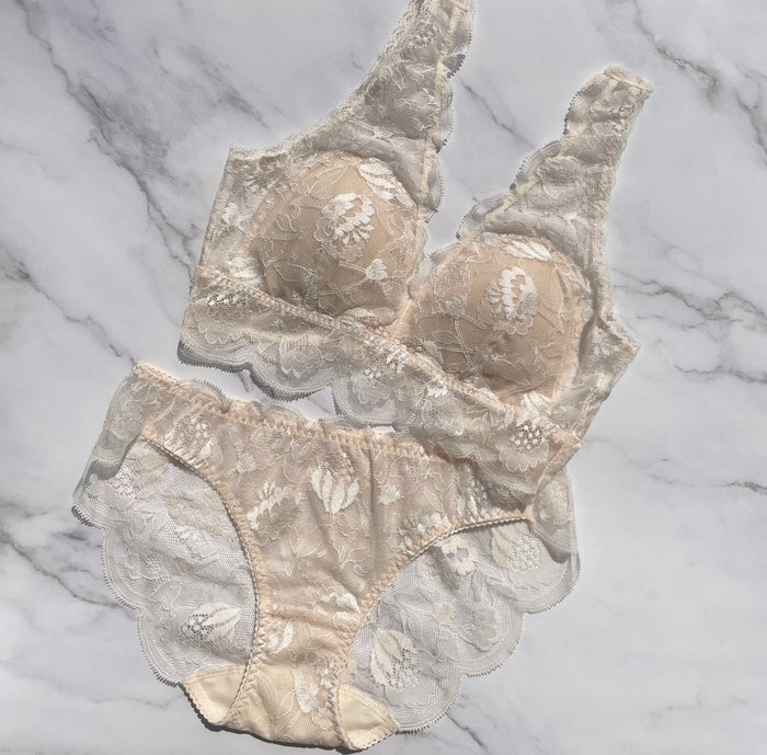 Protea Long Bralette | Vanilla