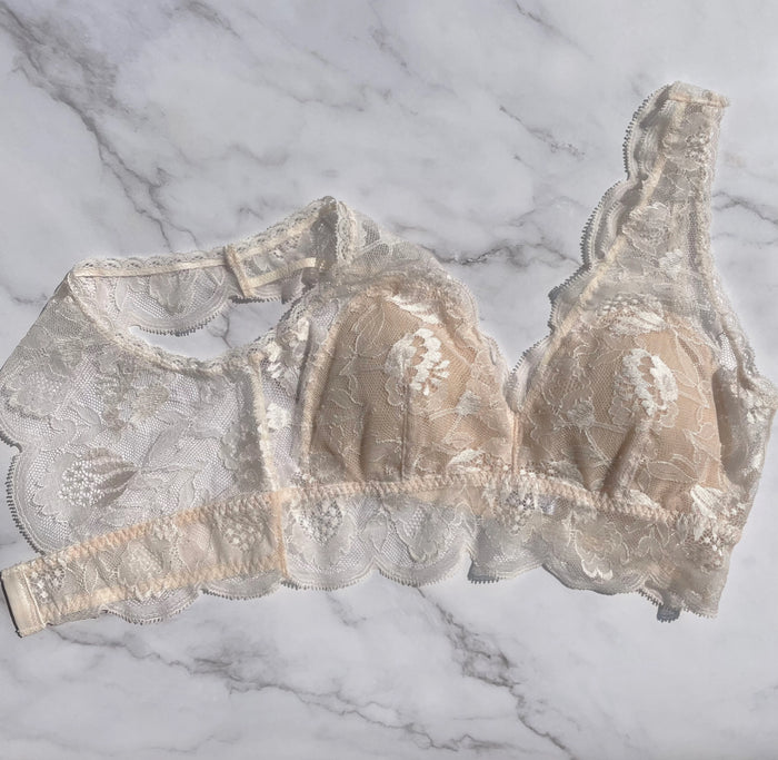 Protea Long Bralette | Vanilla