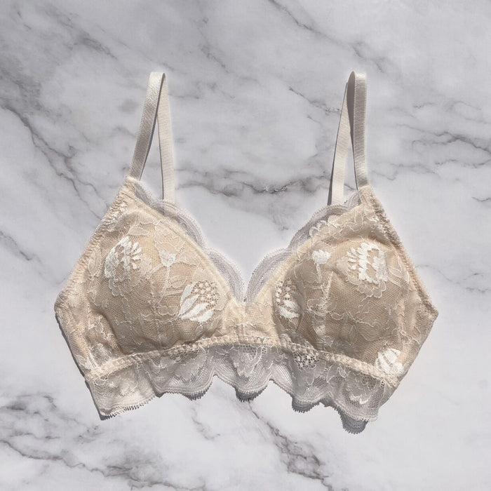 Protea Triangle Bralette | Vanilla