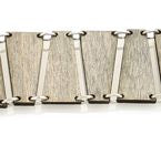 Pyramid geometric laser-cut wood bracelet, made in USA
