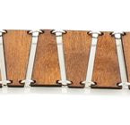 Pyramid geometric laser-cut wood bracelet, fourth colorway, made in USA