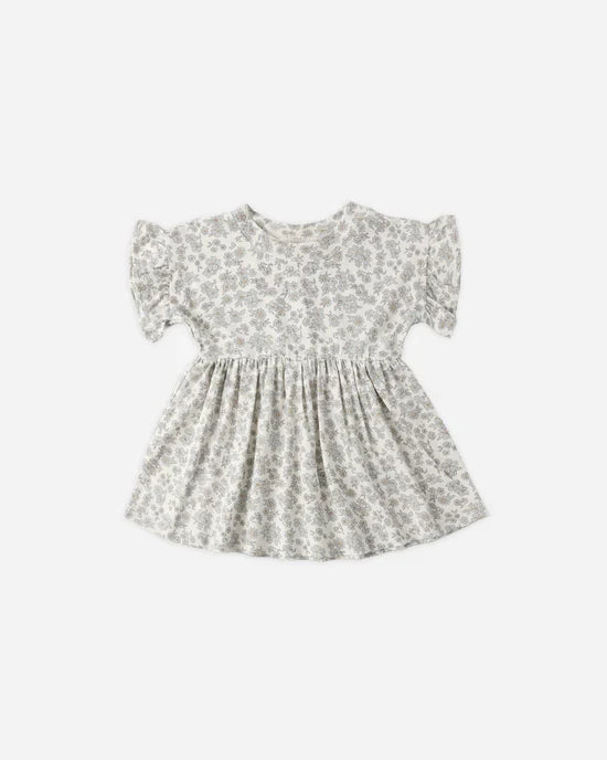 Quincy Mae Bamboo Babydoll Dress - Blue Floral