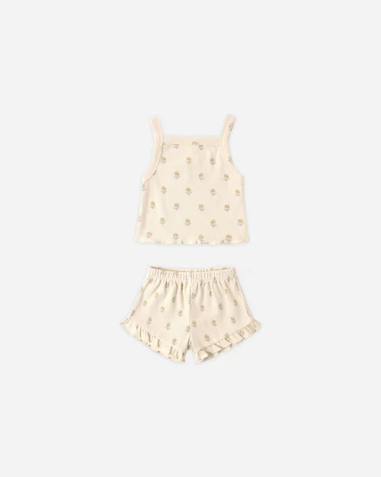 Quincy Mae Evie Tank and Shortie Set - Buttercup