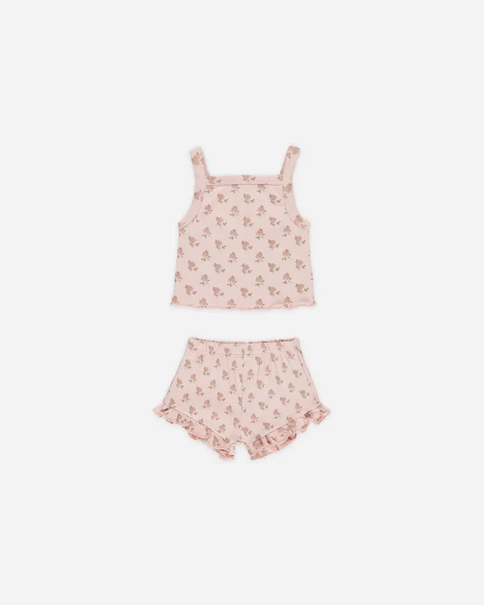 Quincy Mae Evie Tank & Shortie Set - Roses