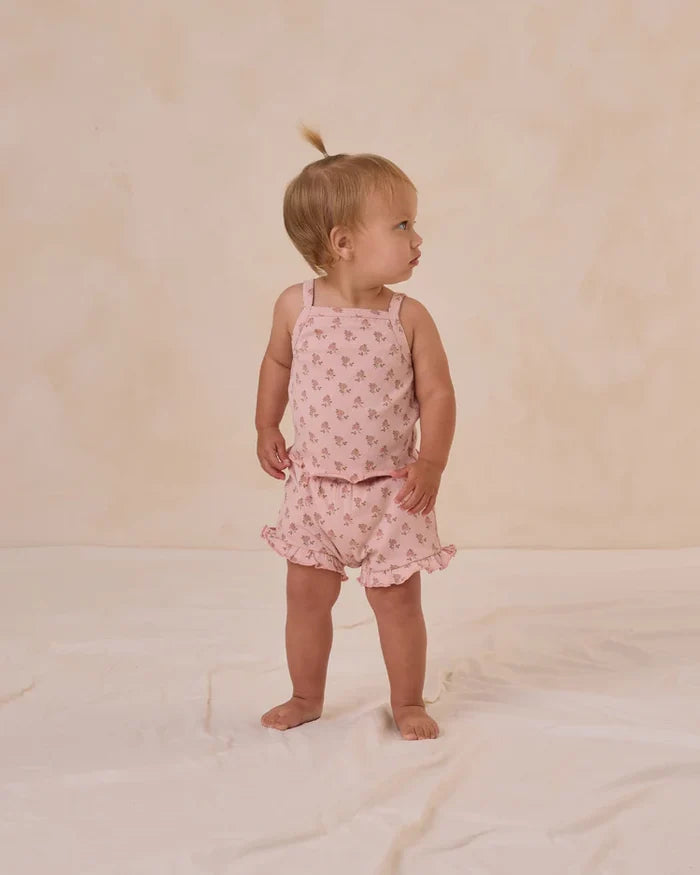 Quincy Mae Evie Tank & Shortie Set - Roses