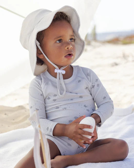 Quincy Mae Finn Rashguard & Short Set - Fish