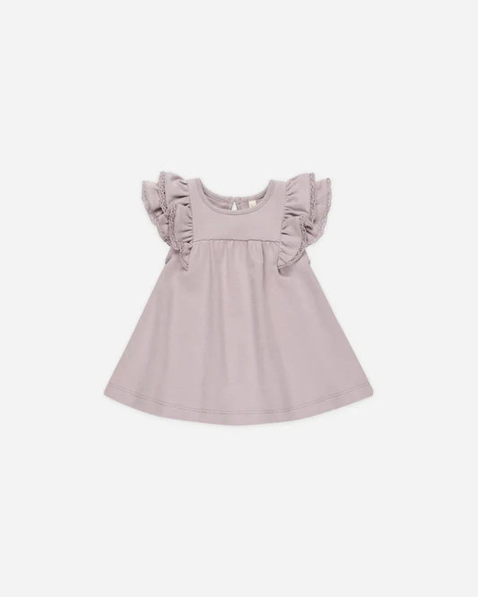 Quincy Mae Flutter Dress - Lavender
