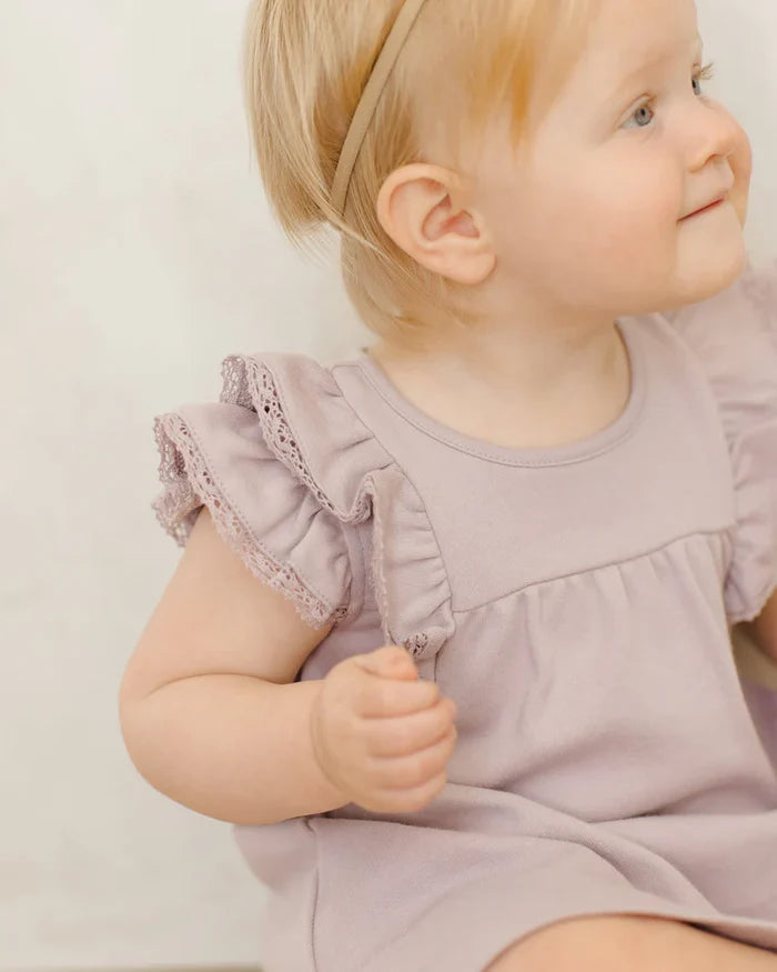 Quincy Mae Flutter Dress - Lavender