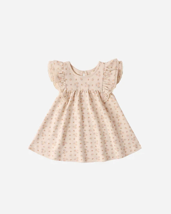 Quincy Mae Flutter Dress - Strawberries