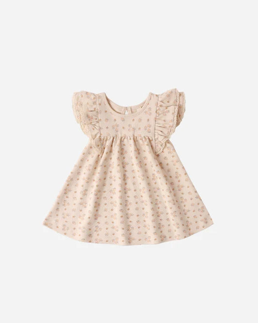 Quincy Mae Flutter Dress - Strawberries