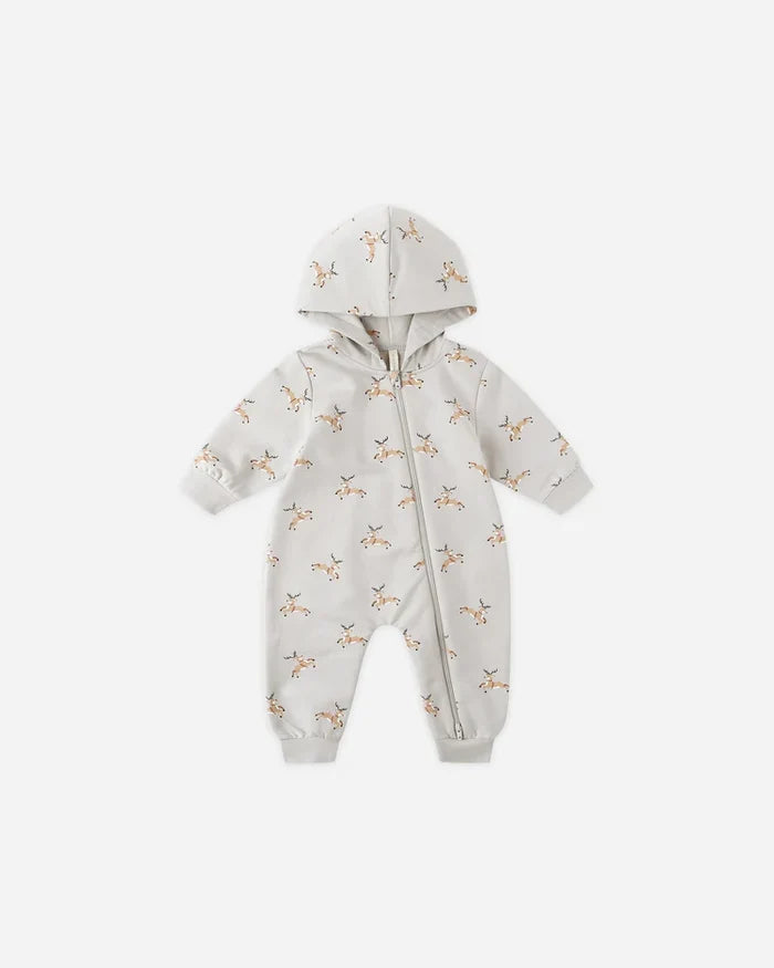 Quincy Mae Hooded Jumpsuit - Reindeer