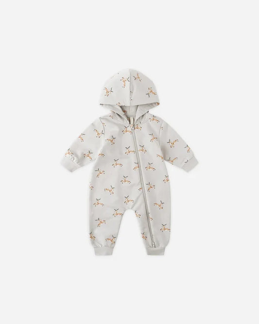 Quincy Mae Hooded Jumpsuit - Reindeer