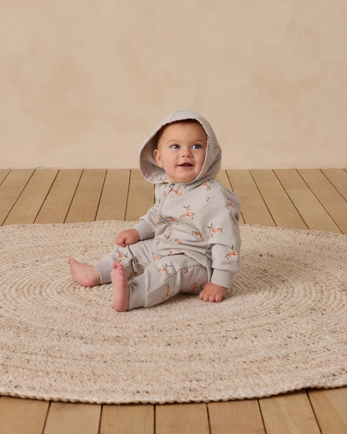 Quincy Mae Hooded Jumpsuit - Reindeer