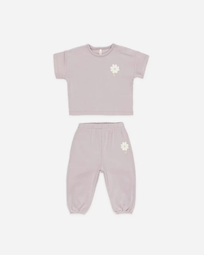 Quincy Mae Jersey Tee & Pant Set - Daisy