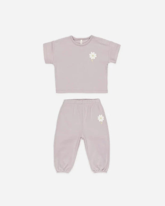 Quincy Mae Jersey Tee & Pant Set - Daisy