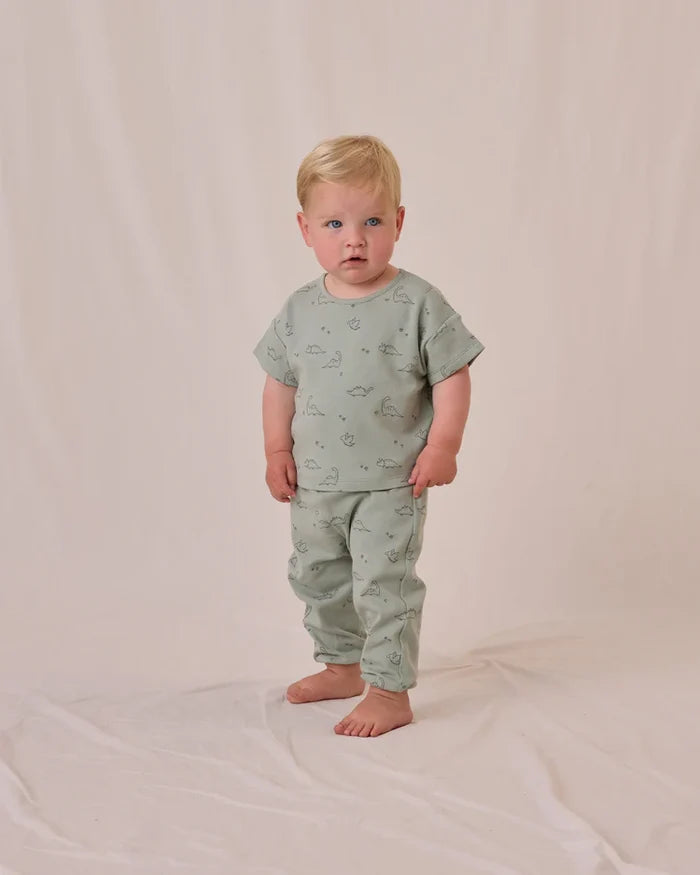 Quincy Mae Jersey Tee & Pants Set - Dino