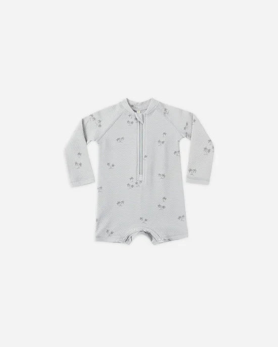 Quincy Mae Long Sleeve One-Piece Rashguard - Palm
