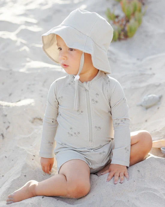 Quincy Mae Long Sleeve One-Piece Rashguard - Palm
