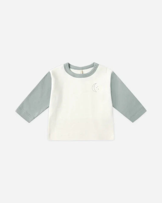 Quincy Mae Long Sleeve Raglan Tee - Moon