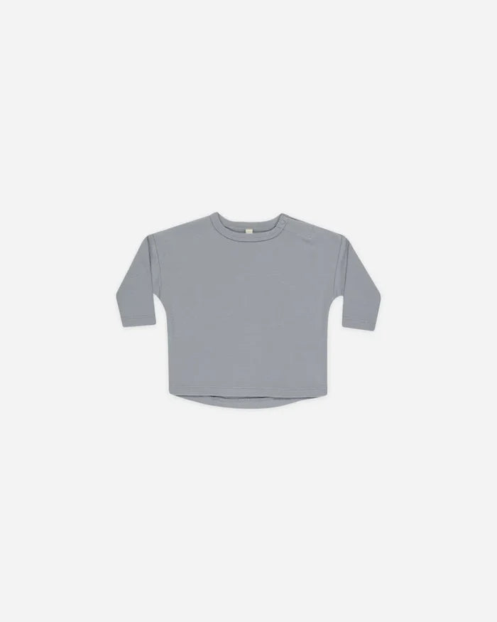 Quincy Mae Long Sleeve Tee - Blue