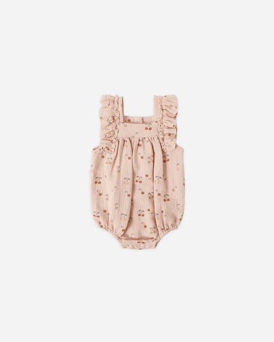 Quincy Mae Maya Romper - Cherries
