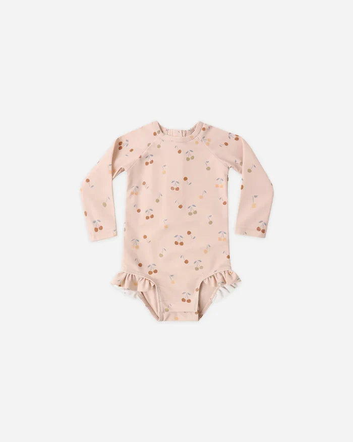 Quincy Mae Olivia Rashguard One-Piece - Cherries