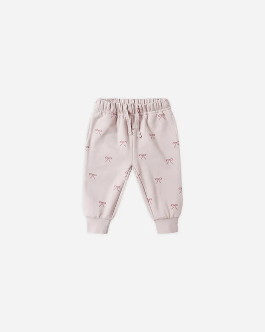 Quincy Mae Relaxed Fleece Sweatpant - Bows