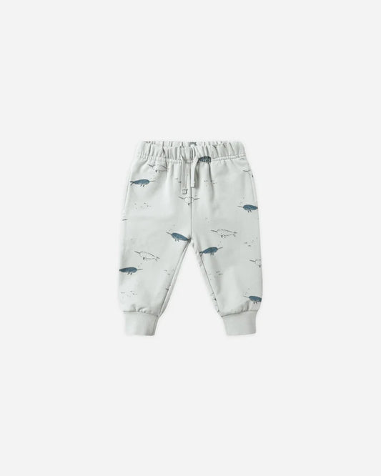 Quincy Mae Relaxed Fleece Sweatpant - Narwhals