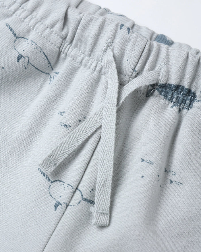Quincy Mae Relaxed Fleece Sweatpant - Narwhals