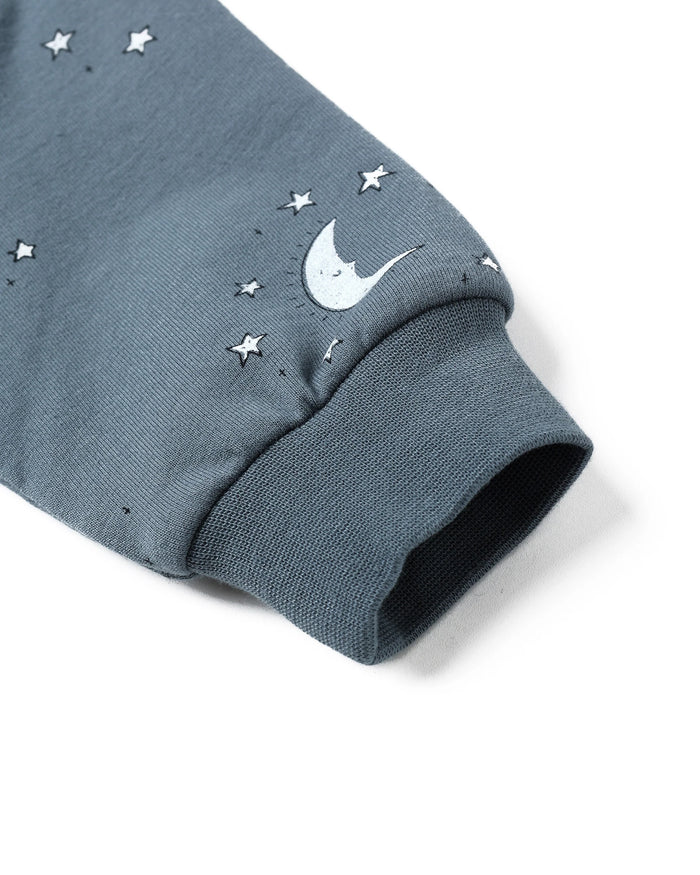 Quincy Mae Relaxed Fleece Sweatshirt - Silver Moons