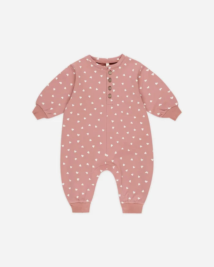 Quincy Mae Relaxed Jumpsuit Lipstick Hearts
