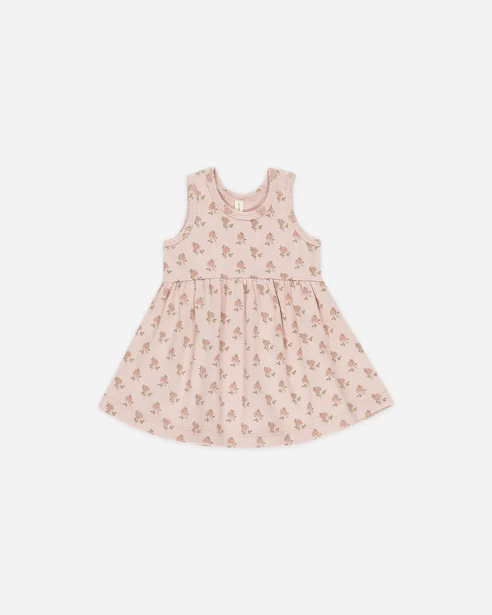 Quincy Mae Ribbed Tank Dress - Roses