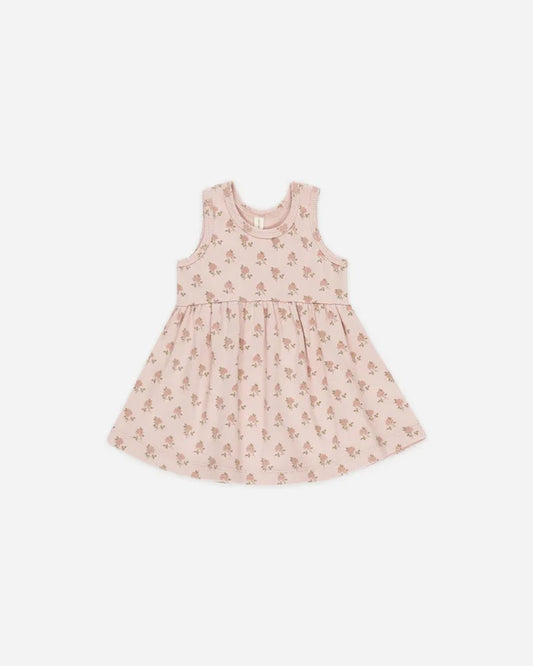 Quincy Mae Ribbed Tank Dress - Roses