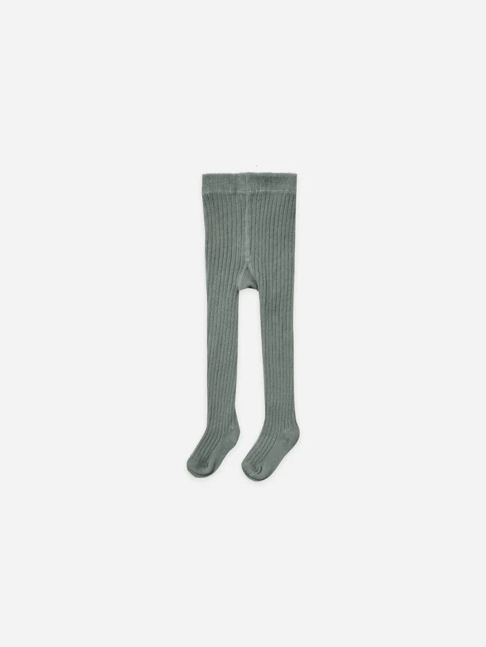 Quincy Mae Ribbed Tights - Dusk