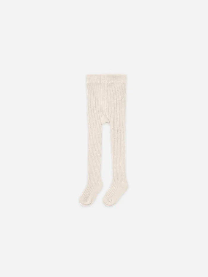 Quincy Mae Ribbed Tights - Natural