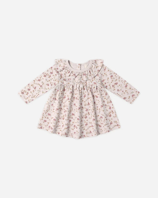 Quincy Mae Ruffle Collar Jersey Dress - Garden