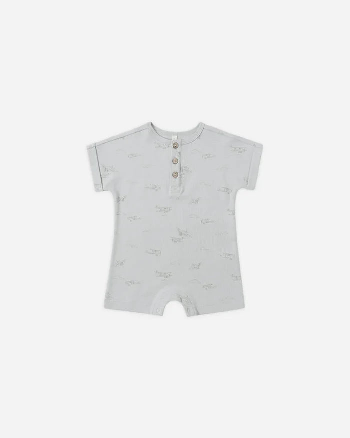 Quincy Mae Short Sleeve One-Piece - Airplanes