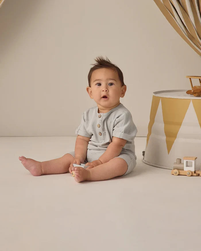 Quincy Mae Short Sleeve One-Piece - Airplanes