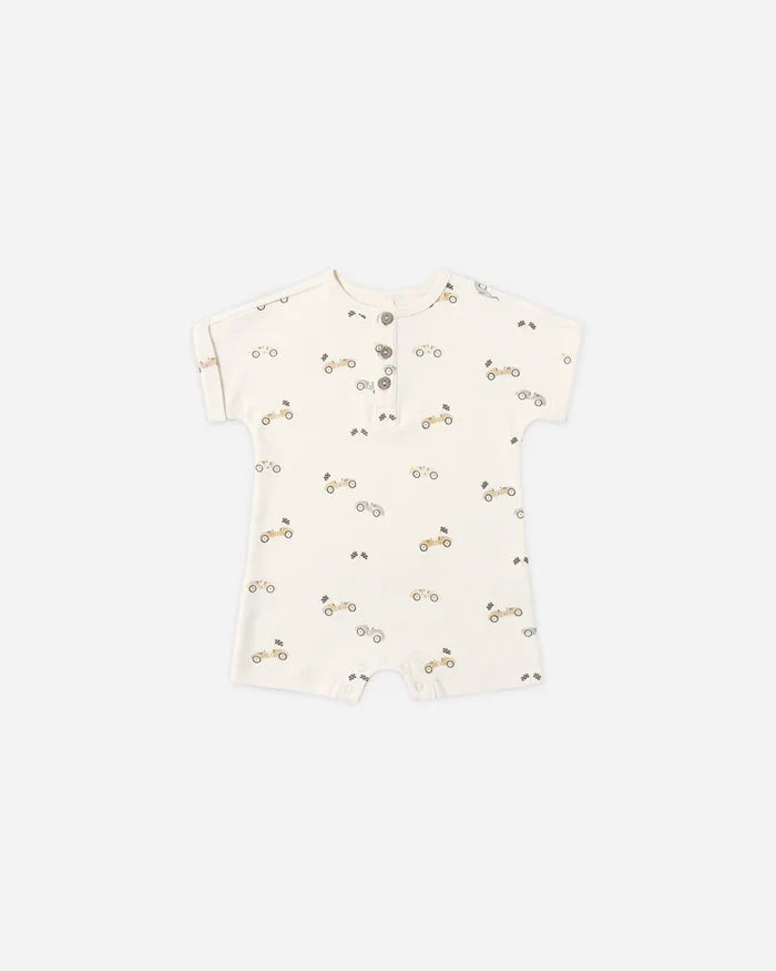 Quincy Mae Short Sleeve One-Piece - Race Car