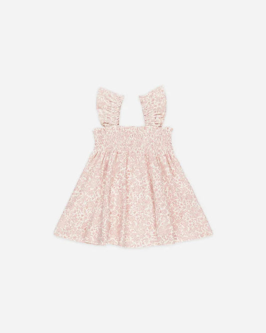 Quincy Mae Smocked Jersey Dress - Pink Blossom