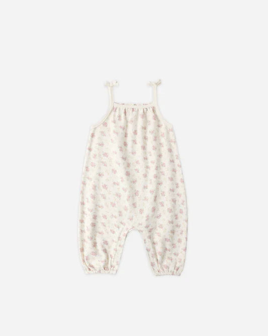 Quincy Mae Smocked Jumpsuit - Flower Field