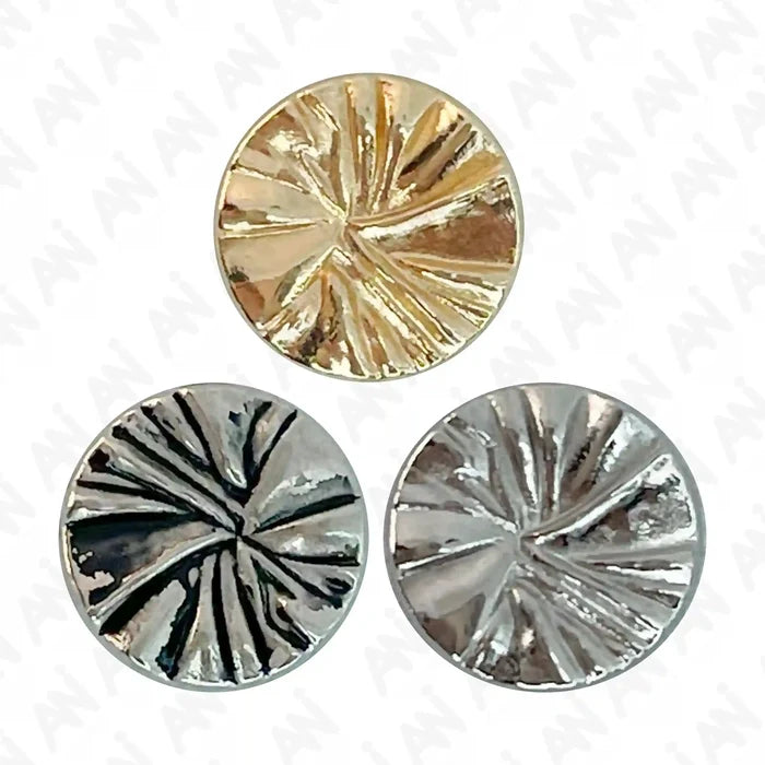 Radiant Ribbed Metal Buttons