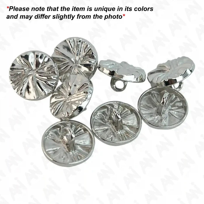 Radiant Ribbed Metal Buttons